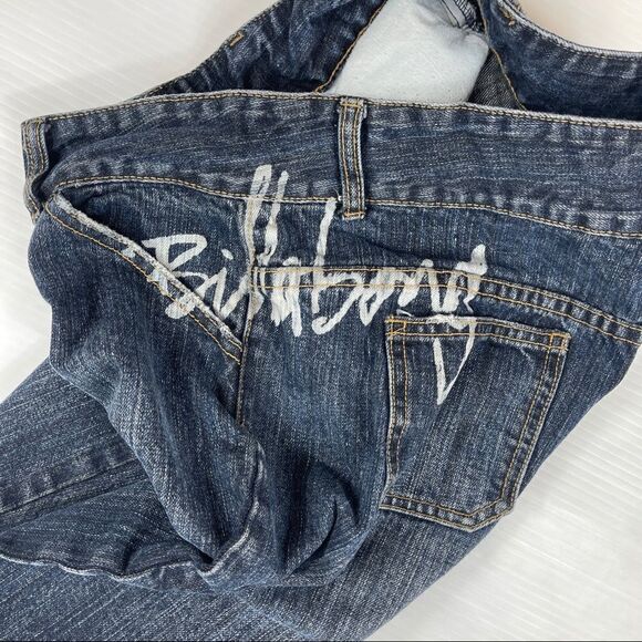 Billabong Denim Shorts Women's Size 10 Spellout Low Rise - Picture 3 of 10